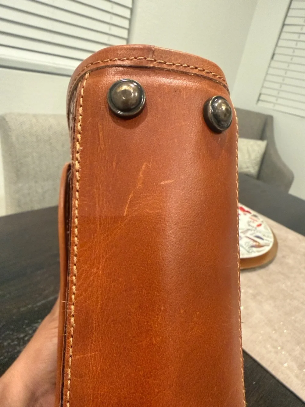 Leather handcrafted western bag - Picture 7 of 8